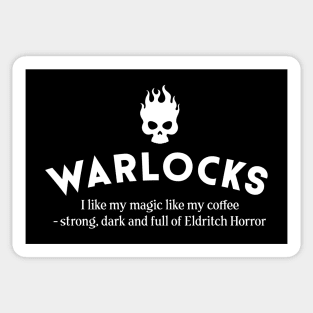 Warlocks I like My Coffee Dark Roleplaying Addict - Tabletop RPG Vault Sticker